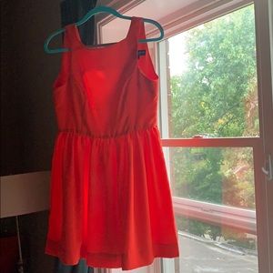 American apparel red button back large dress